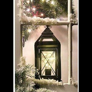 Lantern Metal Cage Style Desk, Table, or Hanging Lamp - Cordless Accent Light